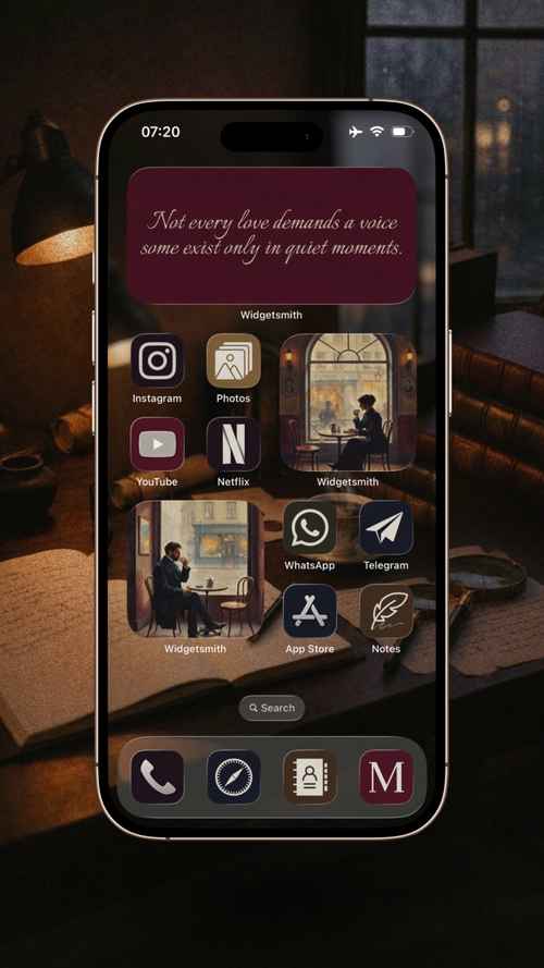 19th Century Writer iPhone Layout