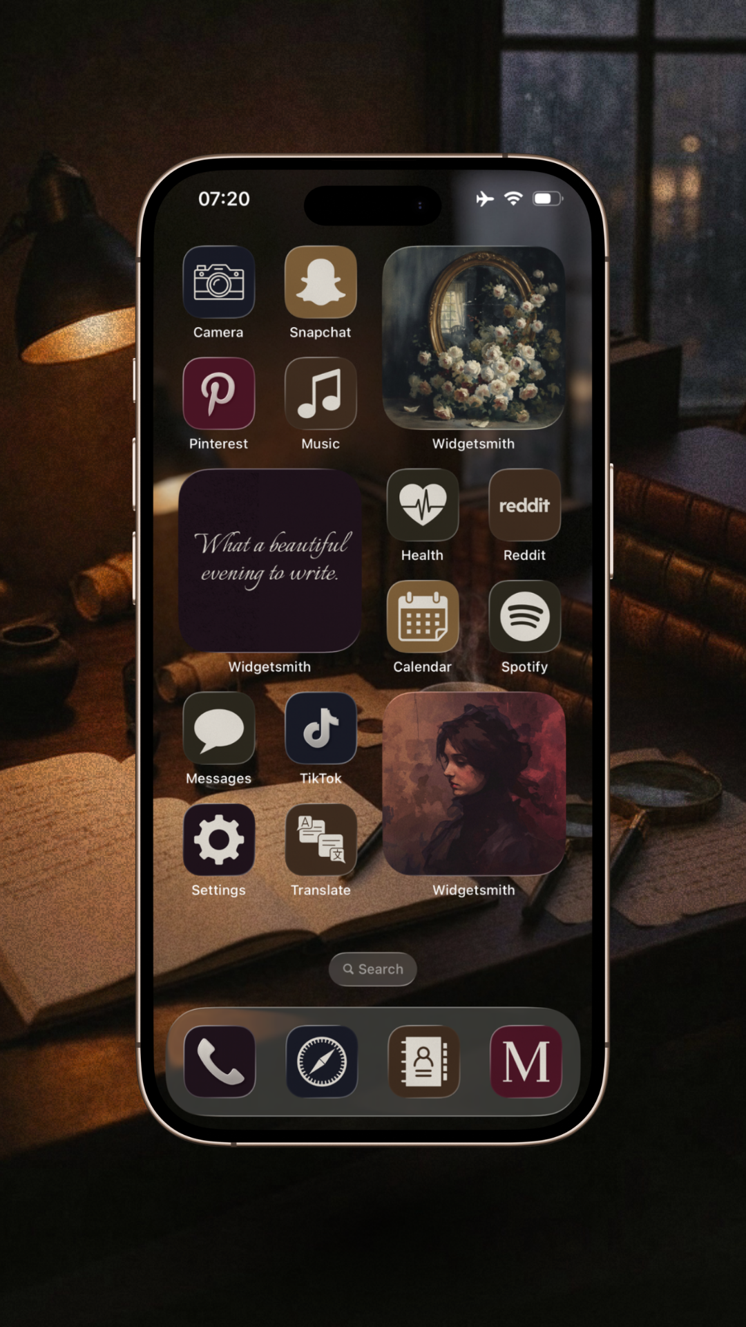 19th Century Writer iPhone Layout
